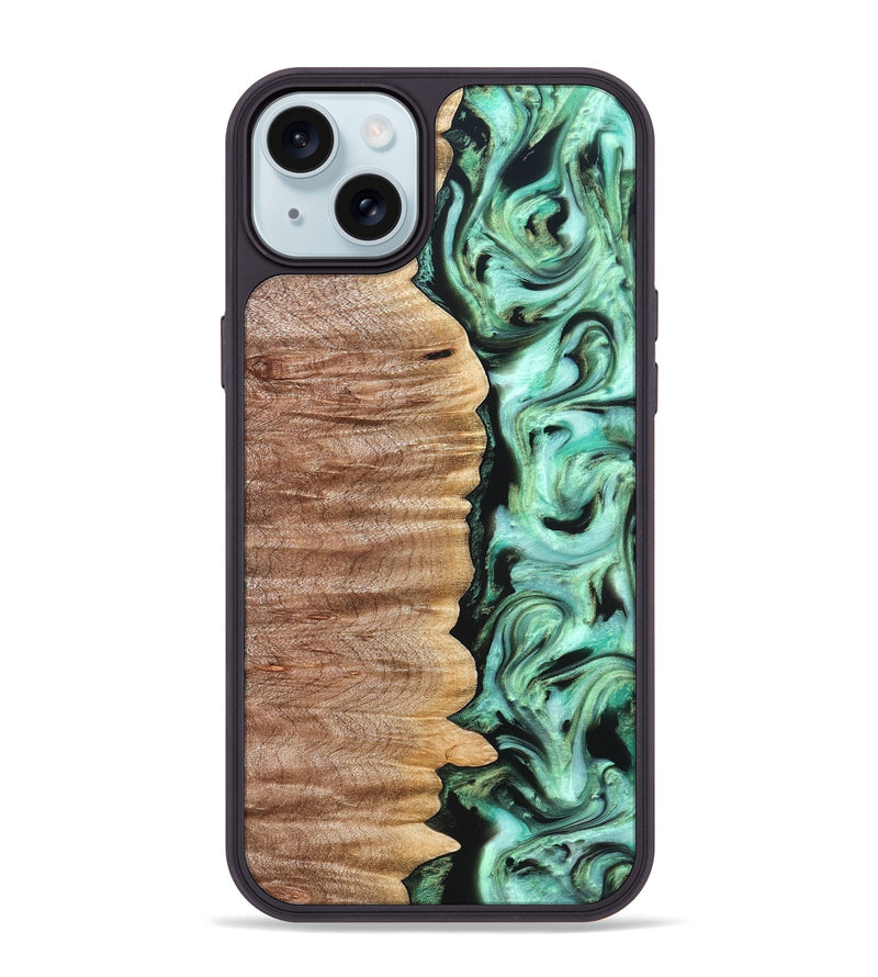 iPhone 15 Plus Wood Phone Case - Mont (Green, 821226)