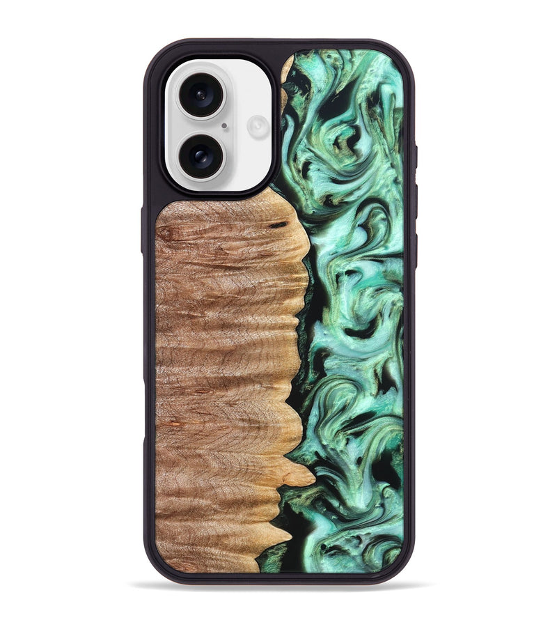 iPhone 16 Plus Wood Phone Case - Mont (Green, 821226)