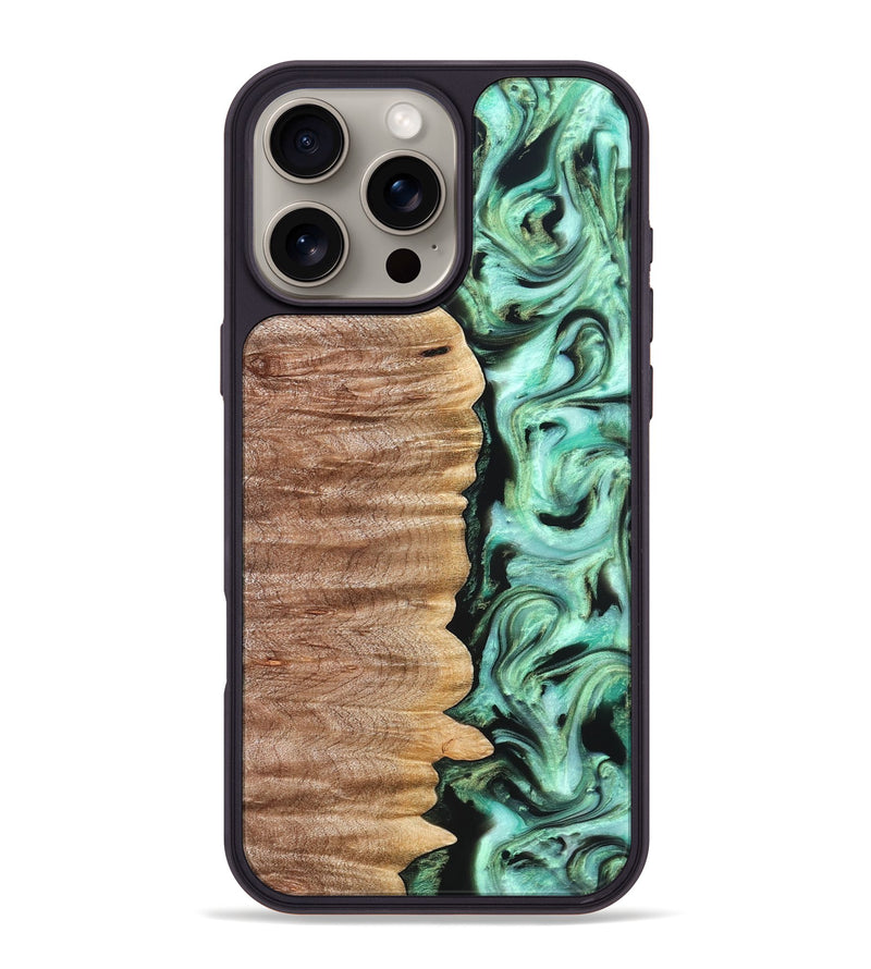 iPhone 16 Pro Max Wood Phone Case - Mont (Green, 821226)