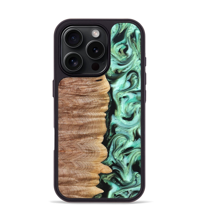 iPhone 16 Pro Wood Phone Case - Mont (Green, 821226)