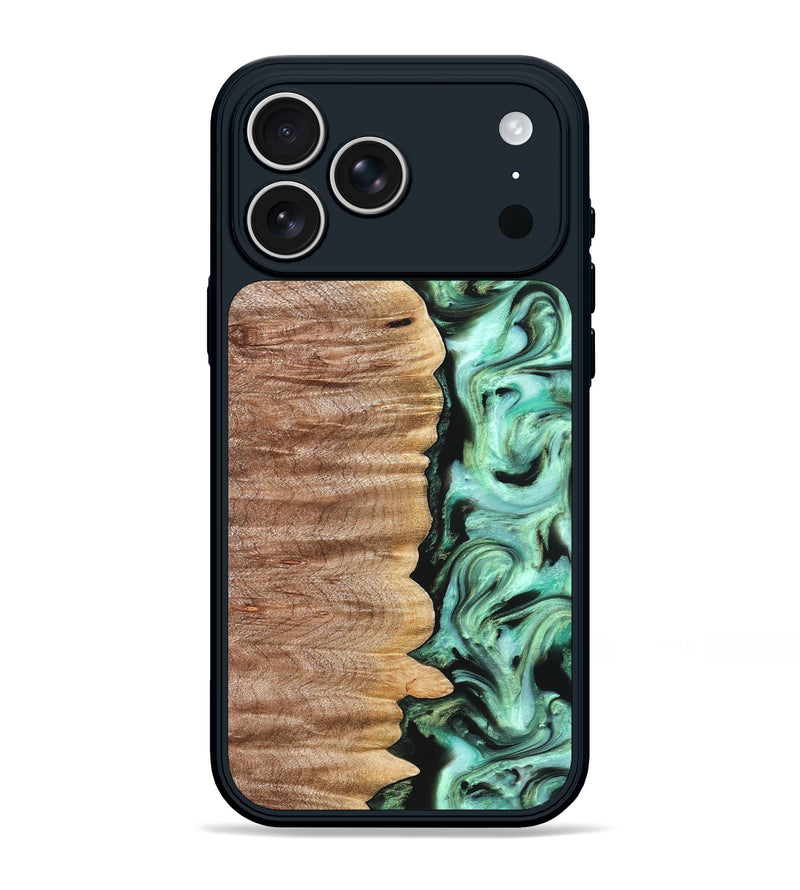 iPhone 17 Pro Max Wood Phone Case - Mont (Green, 821226)