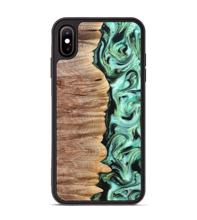 iPhone Xs Max Wood Phone Case - Mont (Green, 821226)
