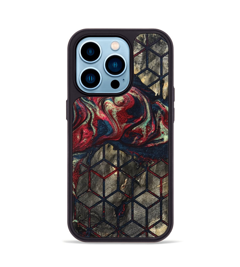 iPhone 14 Pro Wood Phone Case - Elvira (Pattern, 821229)