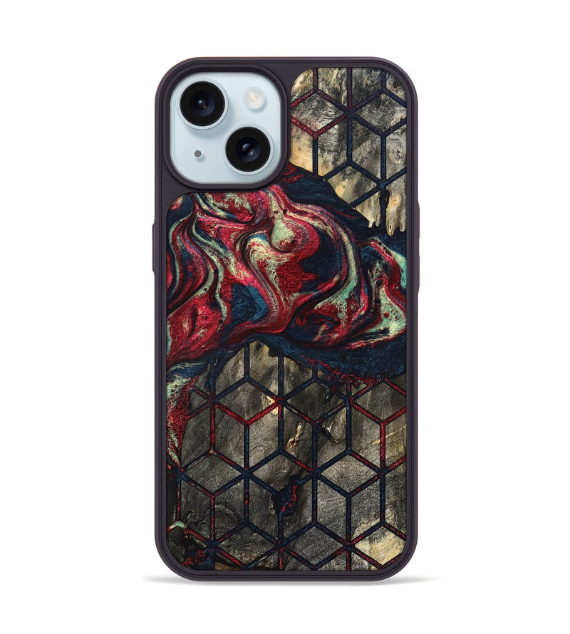 iPhone 15 Wood Phone Case - Elvira (Pattern, 821229)
