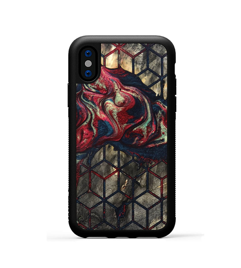 iPhone Xs Wood Phone Case - Elvira (Pattern, 821229)