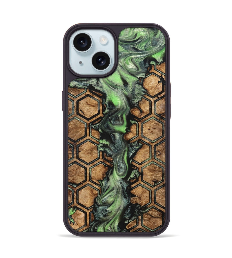 iPhone 15 Wood Phone Case - Katlin (Pattern, 821235)