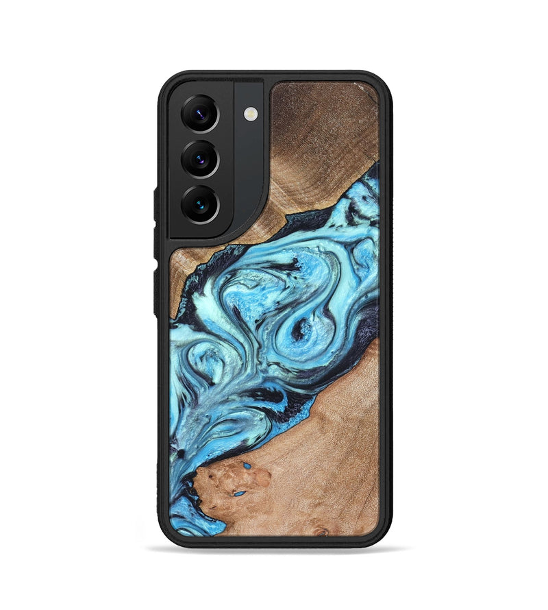 Galaxy S22 Wood Phone Case - Deon (Blue, 821239)