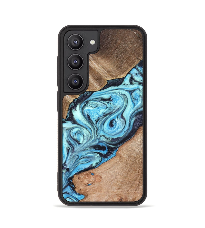 Galaxy S23 Wood Phone Case - Deon (Blue, 821239)