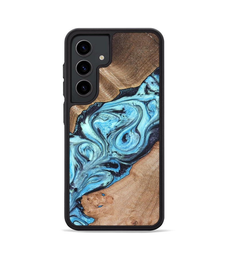 Galaxy S24 Wood Phone Case - Deon (Blue, 821239)