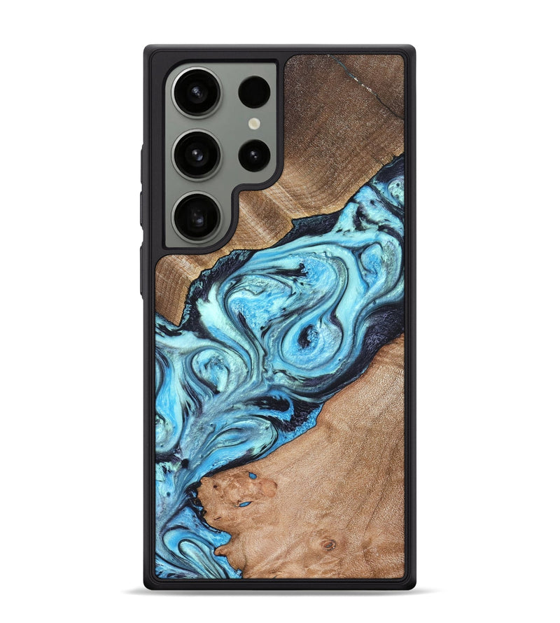 Galaxy S24 Ultra Wood Phone Case - Deon (Blue, 821239)