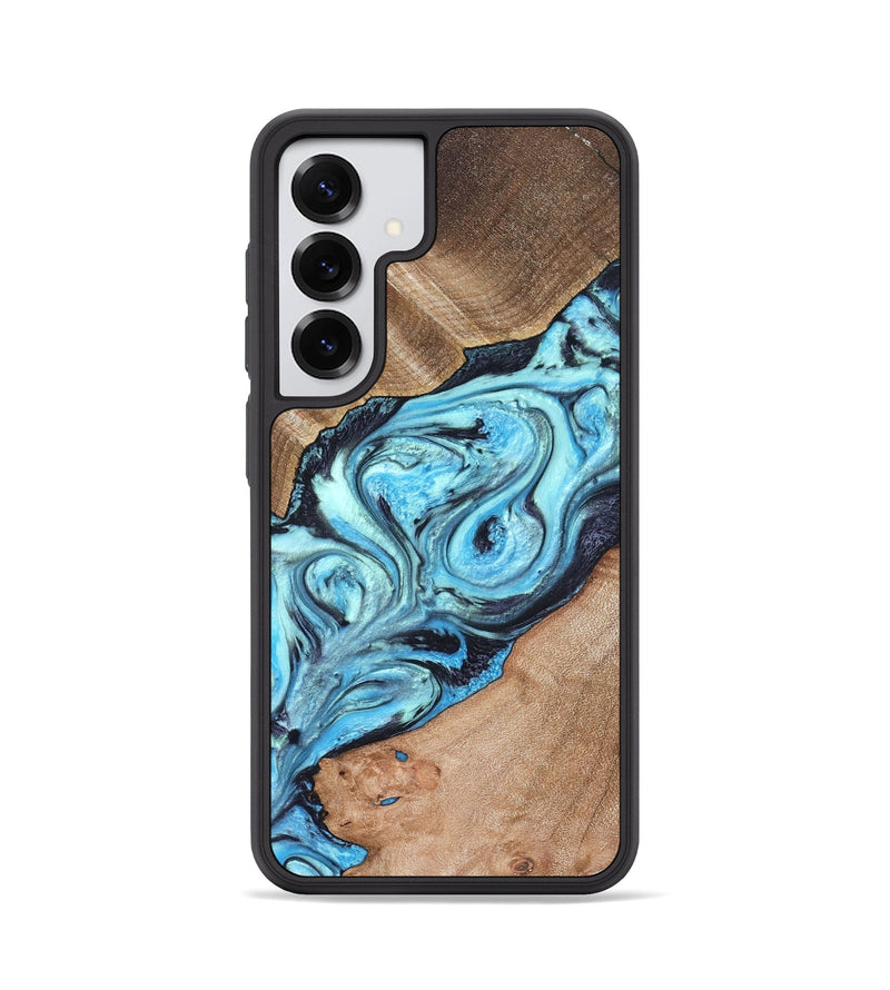 Galaxy S25 Wood Phone Case - Deon (Blue, 821239)
