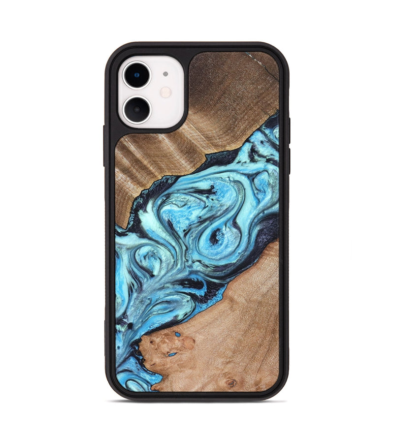 iPhone 11 Wood Phone Case - Deon (Blue, 821239)