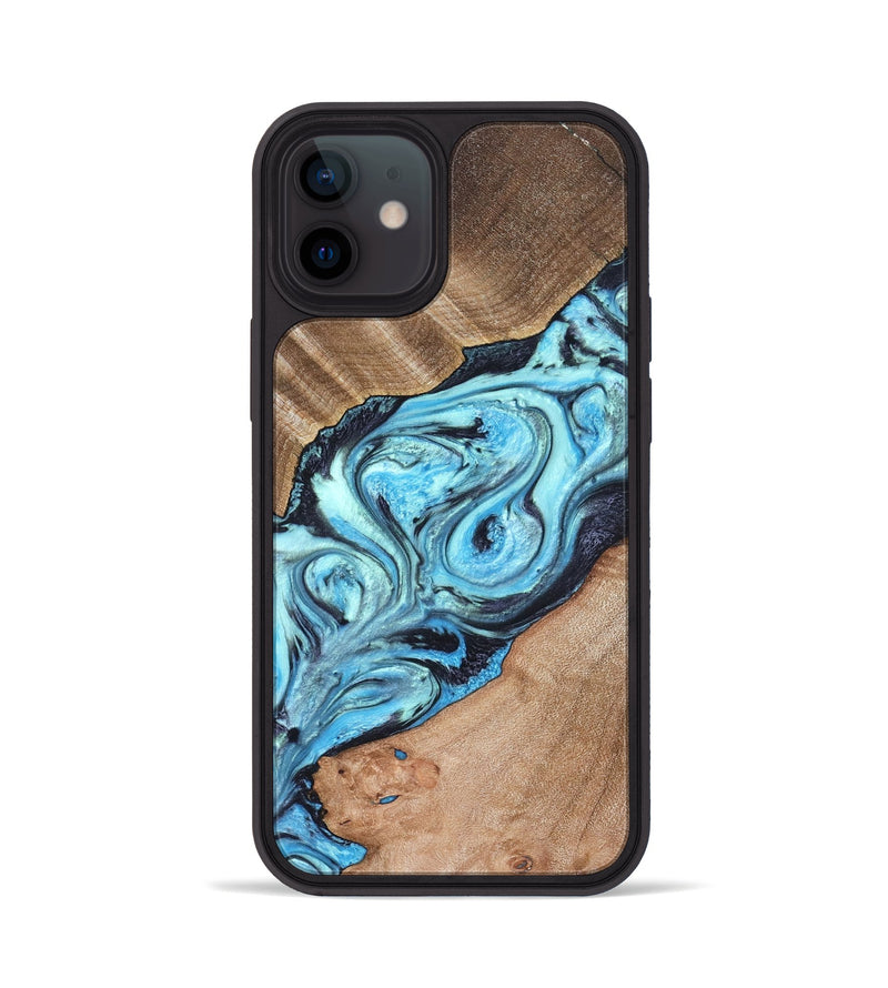 iPhone 12 Wood Phone Case - Deon (Blue, 821239)
