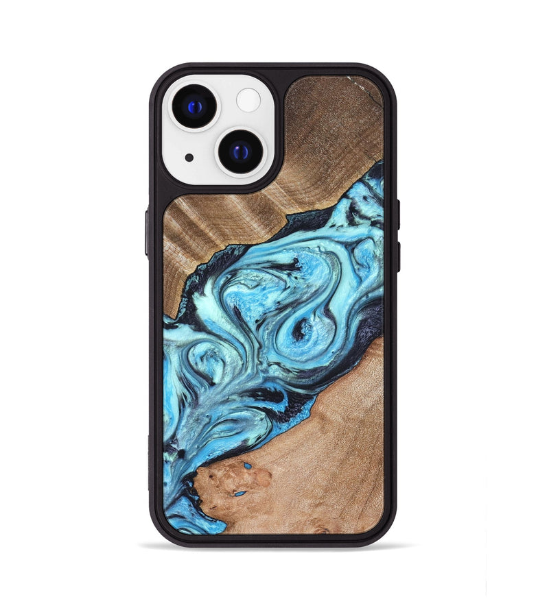iPhone 13 Wood Phone Case - Deon (Blue, 821239)