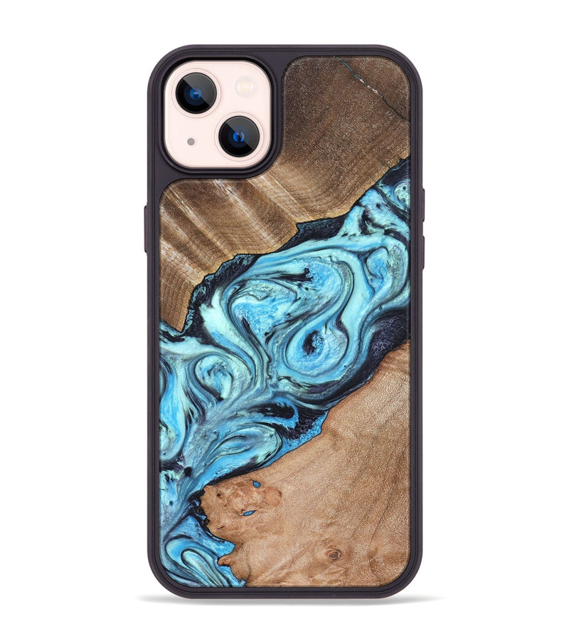 iPhone 14 Plus Wood Phone Case - Deon (Blue, 821239)