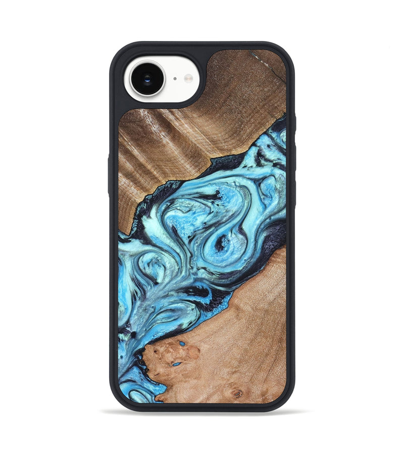 iPhone 17e Wood Phone Case - Deon (Blue, 821239)