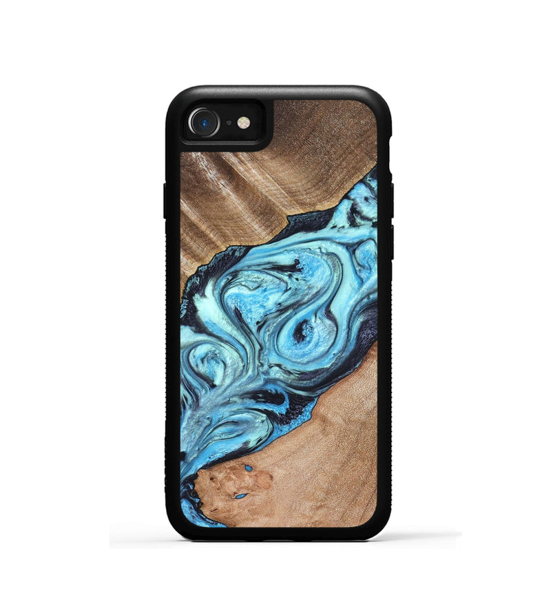iPhone SE Wood Phone Case - Deon (Blue, 821239)