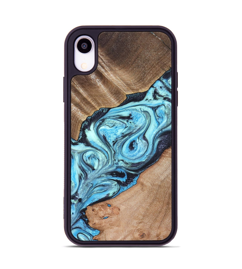 iPhone Xr Wood Phone Case - Deon (Blue, 821239)