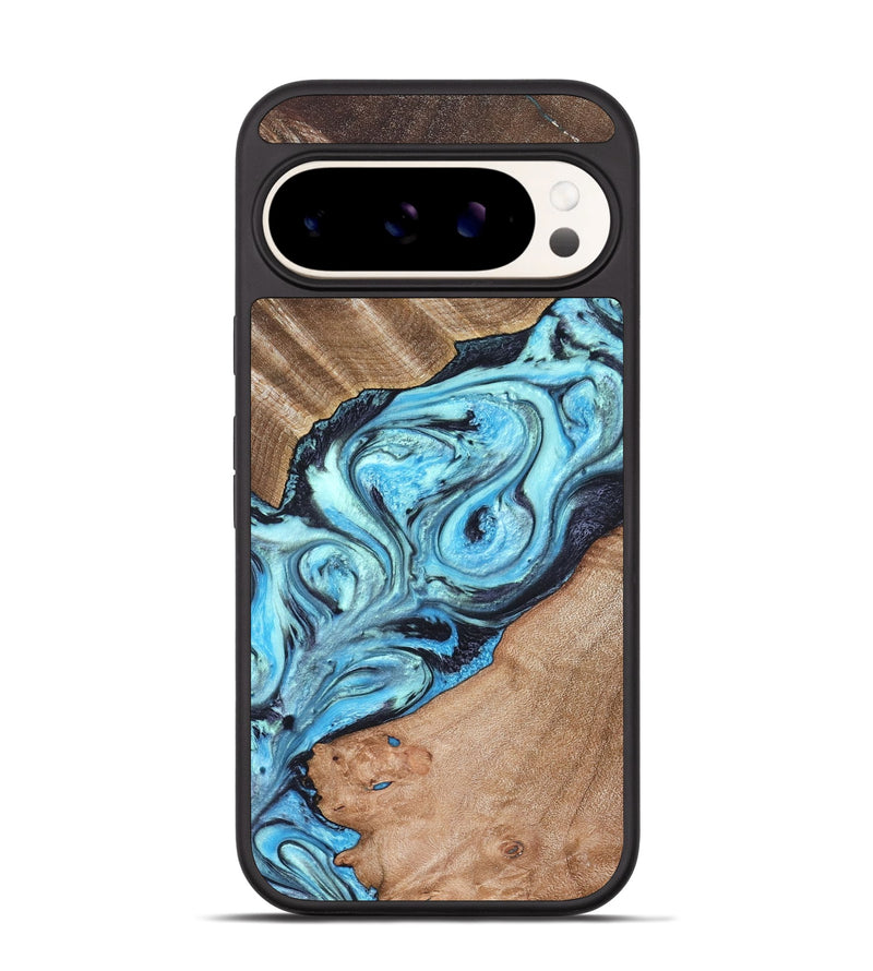Pixel 9 Pro Wood Phone Case - Deon (Blue, 821239)