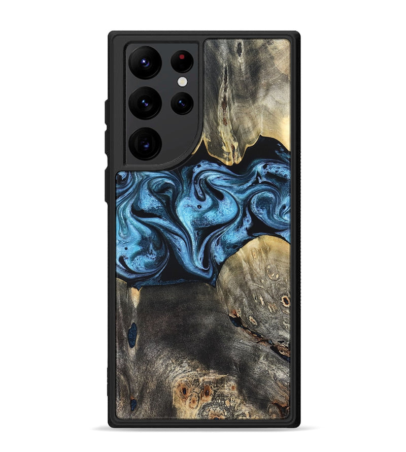 Galaxy S22 Ultra Wood Phone Case - Bree (Blue, 821240)