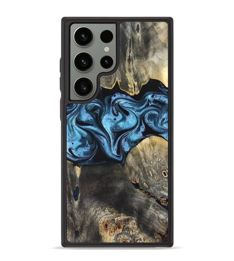 Galaxy S23 Ultra Wood Phone Case - Bree (Blue, 821240)