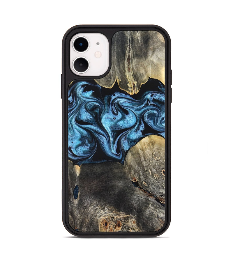 iPhone 11 Wood Phone Case - Bree (Blue, 821240)