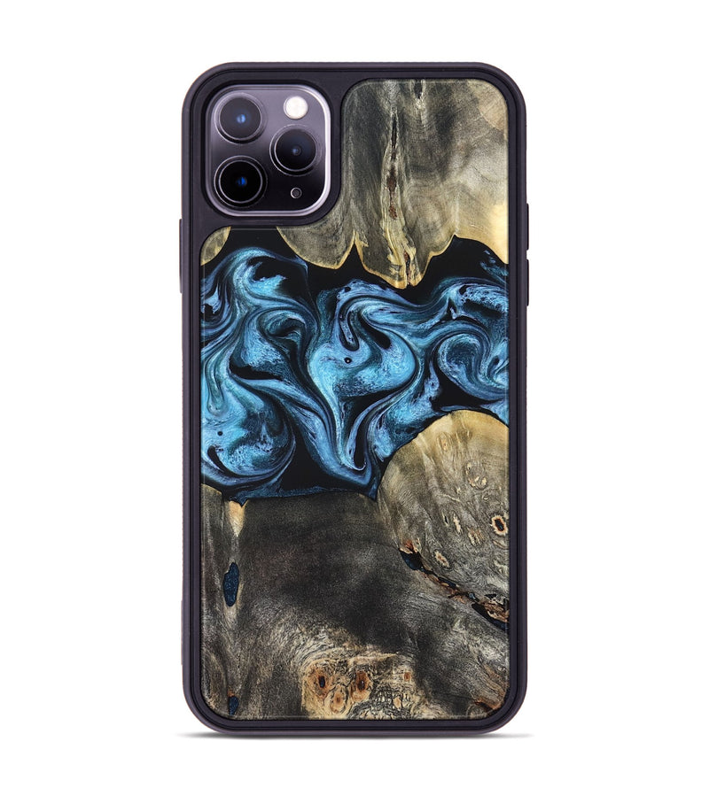 iPhone 11 Pro Max Wood Phone Case - Bree (Blue, 821240)