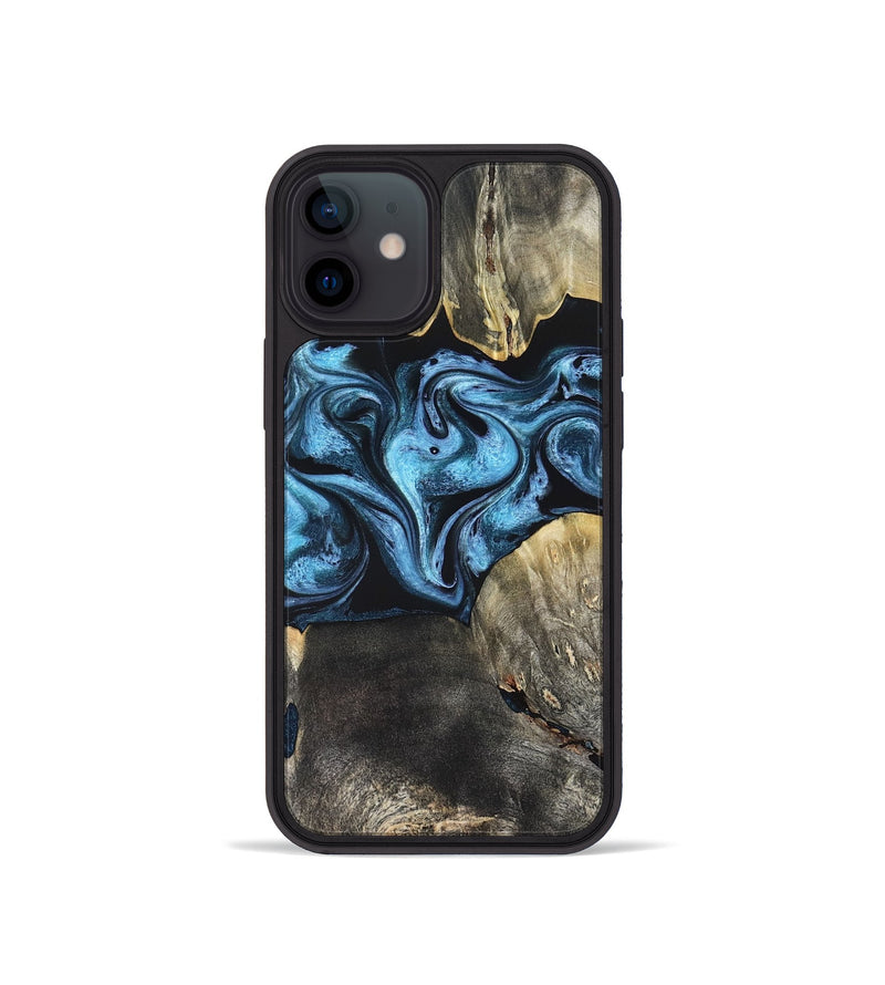 iPhone 12 mini Wood Phone Case - Bree (Blue, 821240)