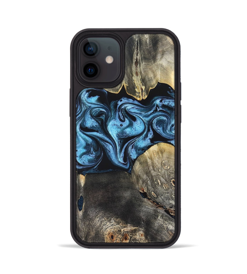 iPhone 12 Wood Phone Case - Bree (Blue, 821240)