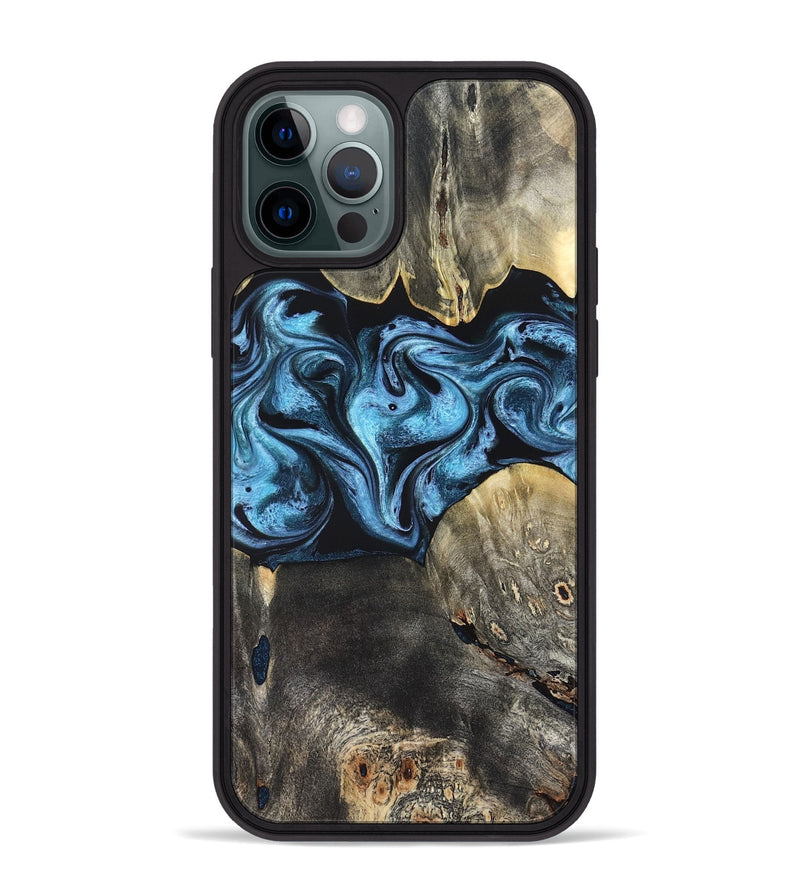 iPhone 12 Pro Max Wood Phone Case - Bree (Blue, 821240)