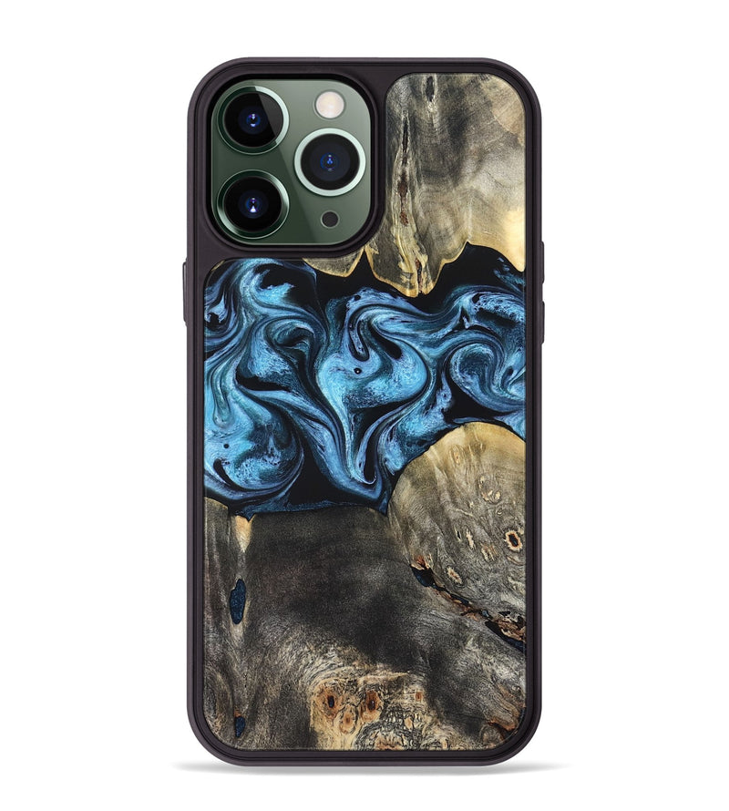iPhone 13 Pro Max Wood Phone Case - Bree (Blue, 821240)