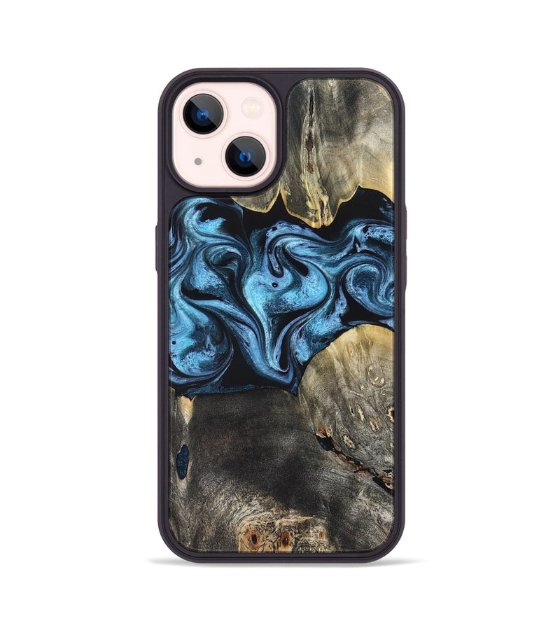 iPhone 14 Wood Phone Case - Bree (Blue, 821240)