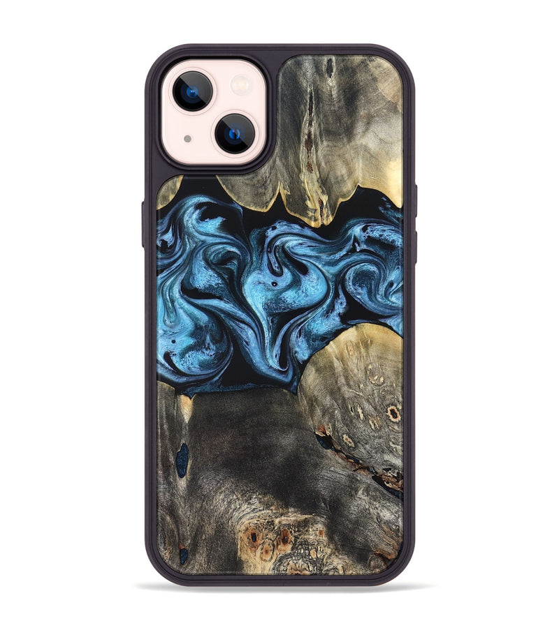 iPhone 14 Plus Wood Phone Case - Bree (Blue, 821240)