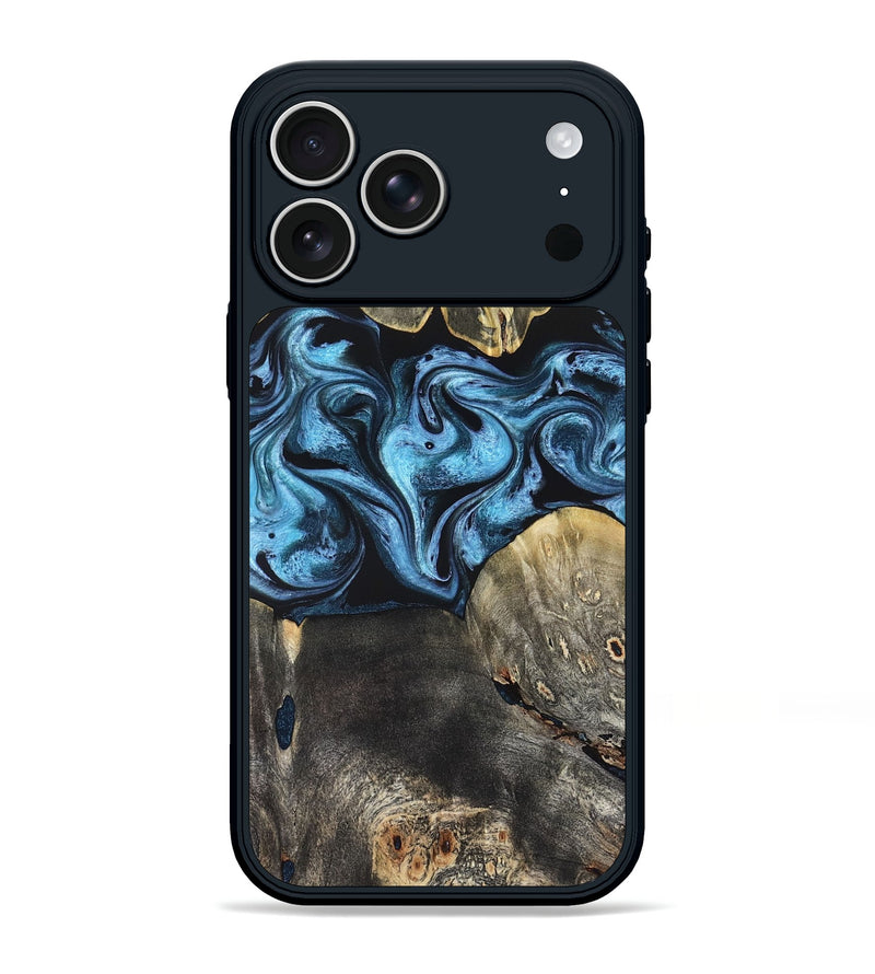 iPhone 17 Pro Max Wood Phone Case - Bree (Blue, 821240)