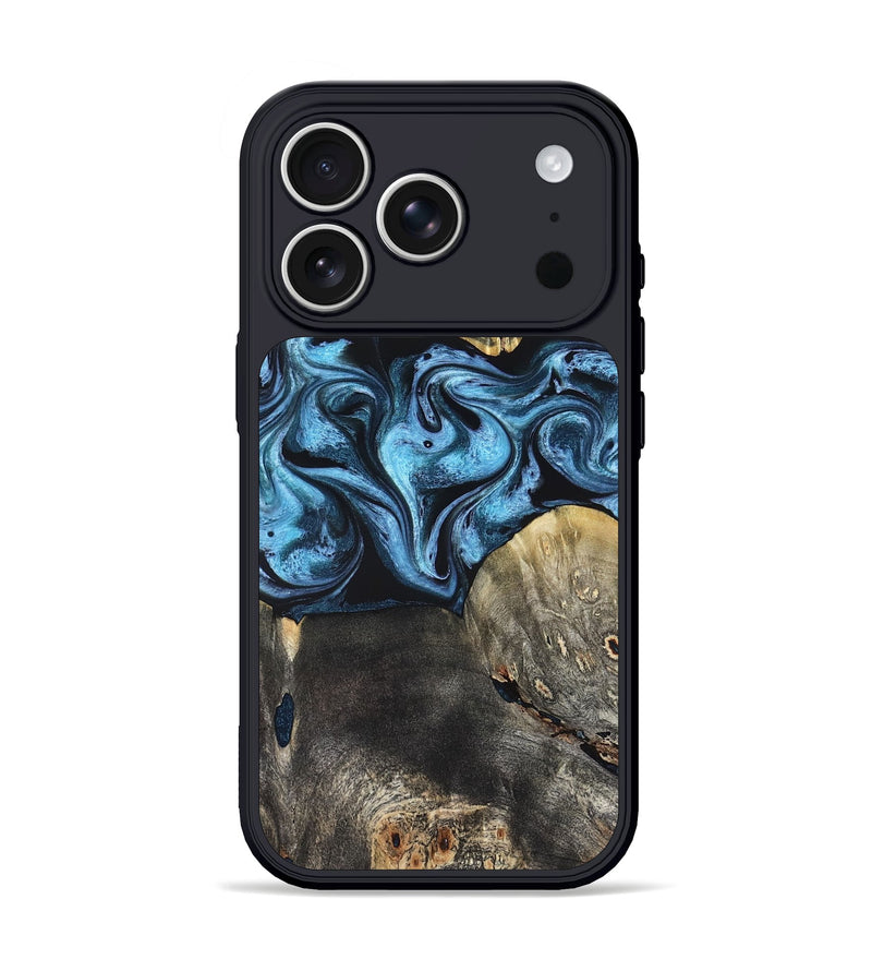iPhone 17 Pro Wood Phone Case - Bree (Blue, 821240)
