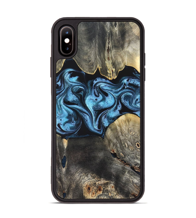 iPhone Xs Max Wood Phone Case - Bree (Blue, 821240)