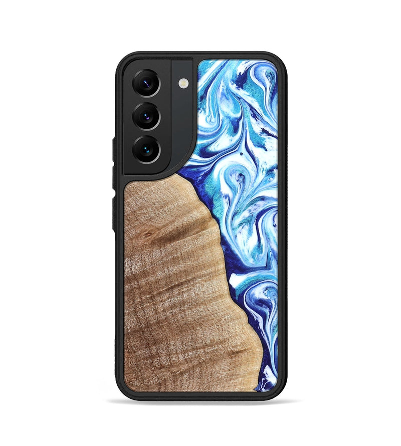 Galaxy S22 Wood Phone Case - Vito (Blue, 821241)