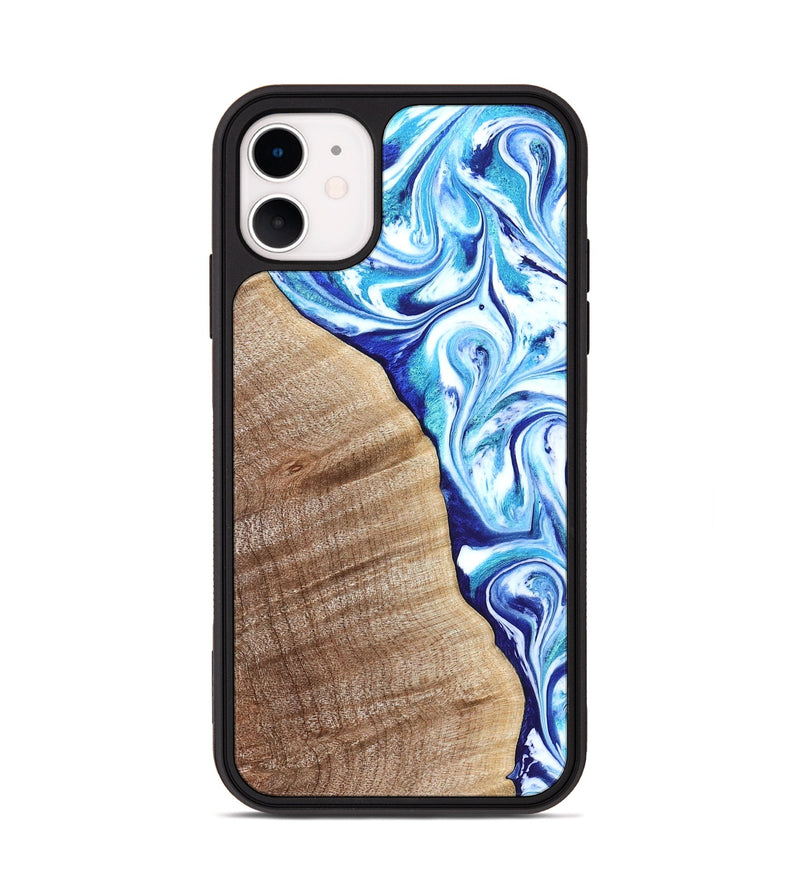 iPhone 11 Wood Phone Case - Vito (Blue, 821241)