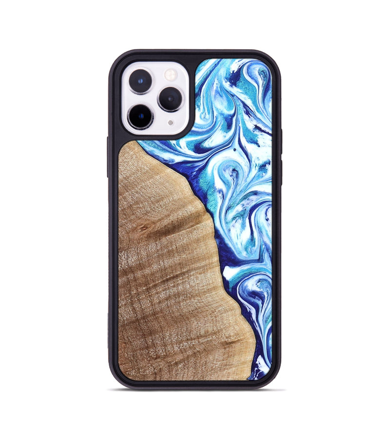 iPhone 11 Pro Wood Phone Case - Vito (Blue, 821241)
