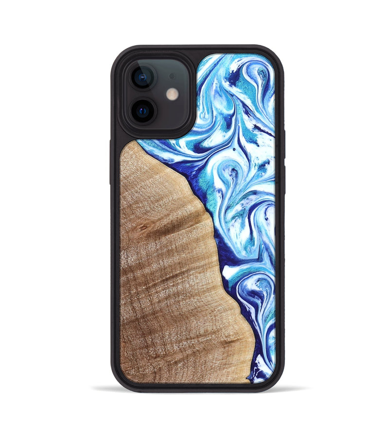 iPhone 12 Wood Phone Case - Vito (Blue, 821241)