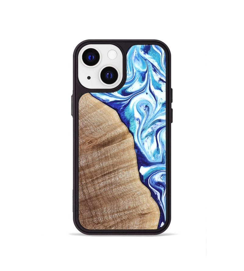 iPhone 13 mini Wood Phone Case - Vito (Blue, 821241)
