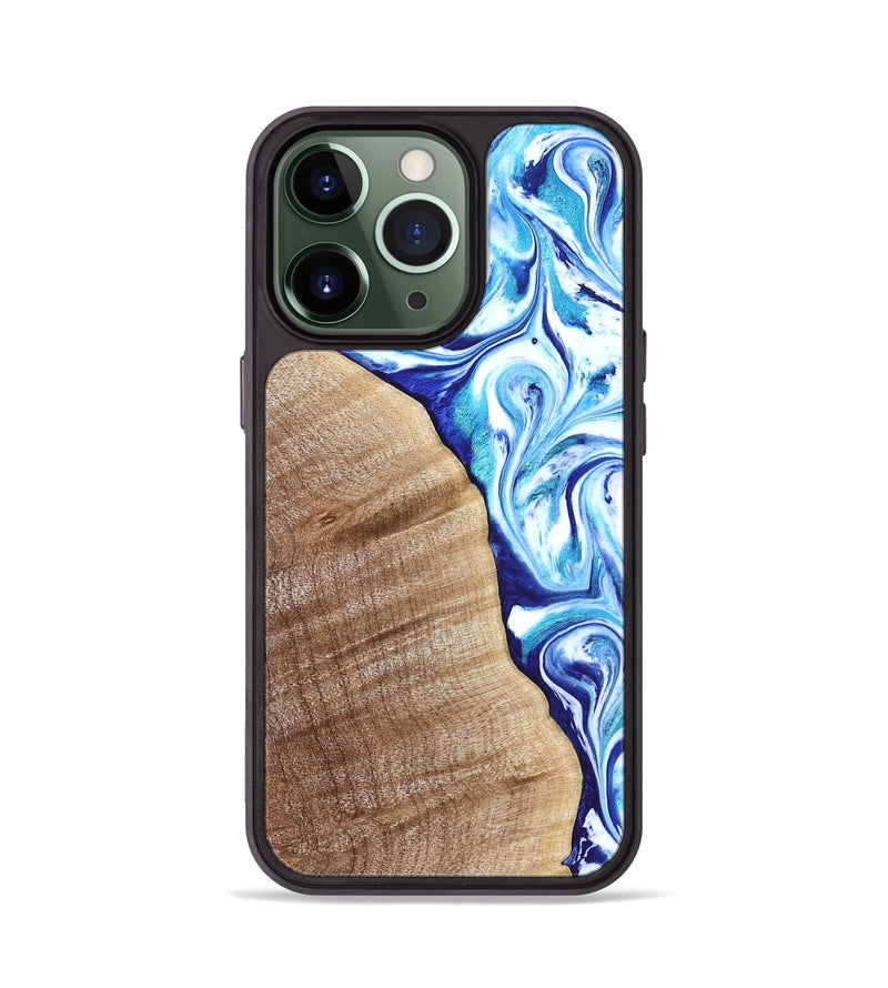 iPhone 13 Pro Wood Phone Case - Vito (Blue, 821241)