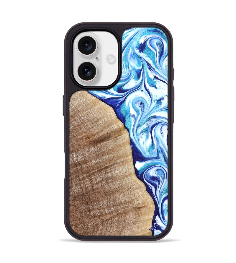 iPhone 17 Wood Phone Case - Vito (Blue, 821241)