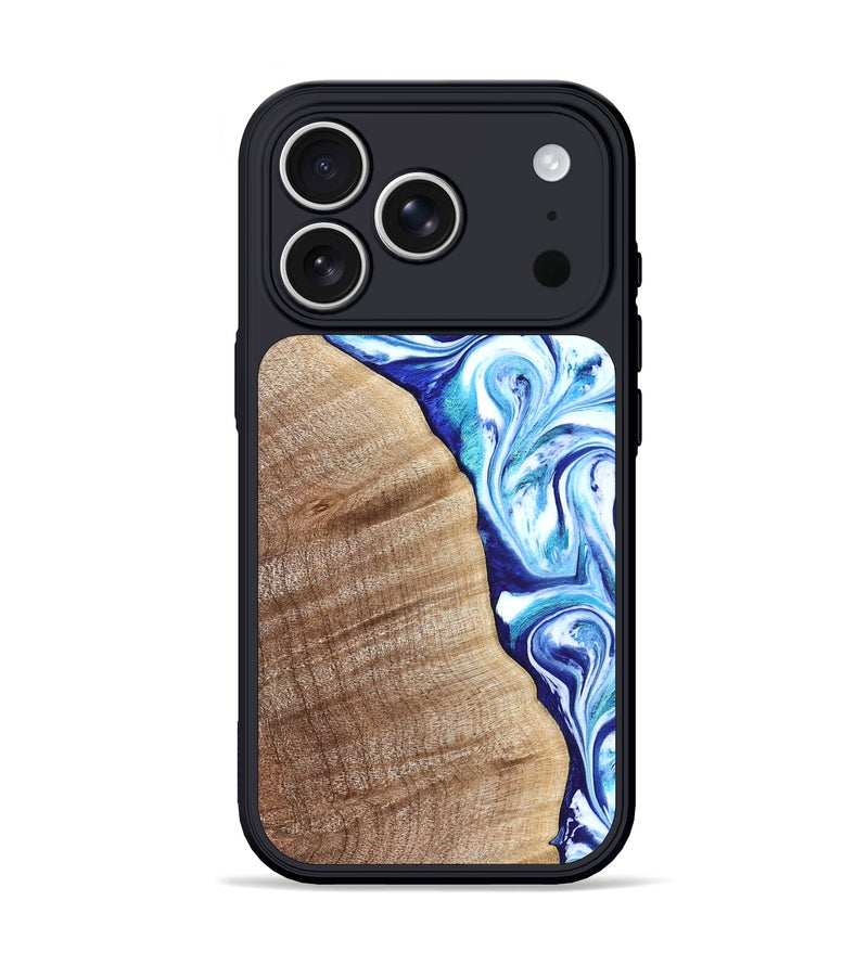 iPhone 17 Pro Wood Phone Case - Vito (Blue, 821241)