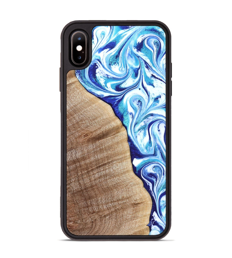 iPhone Xs Max Wood Phone Case - Vito (Blue, 821241)