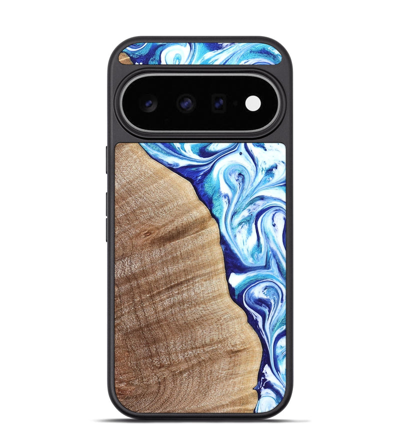 Pixel 11 Pro Wood Phone Case - Vito (Blue, 821241)