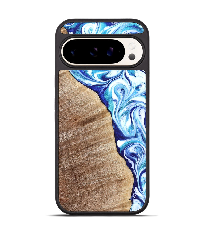 Pixel 9 Pro Wood Phone Case - Vito (Blue, 821241)