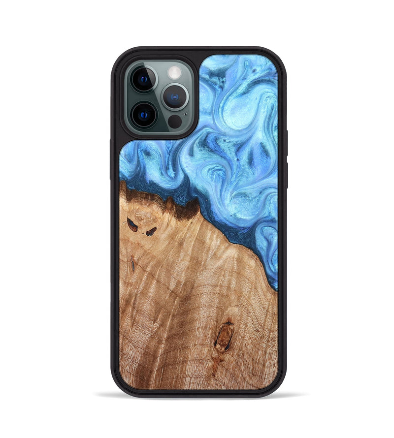 iPhone 12 Pro Wood Phone Case - Raekwon (Blue, 821243)