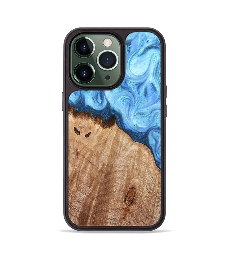iPhone 13 Pro Wood Phone Case - Raekwon (Blue, 821243)