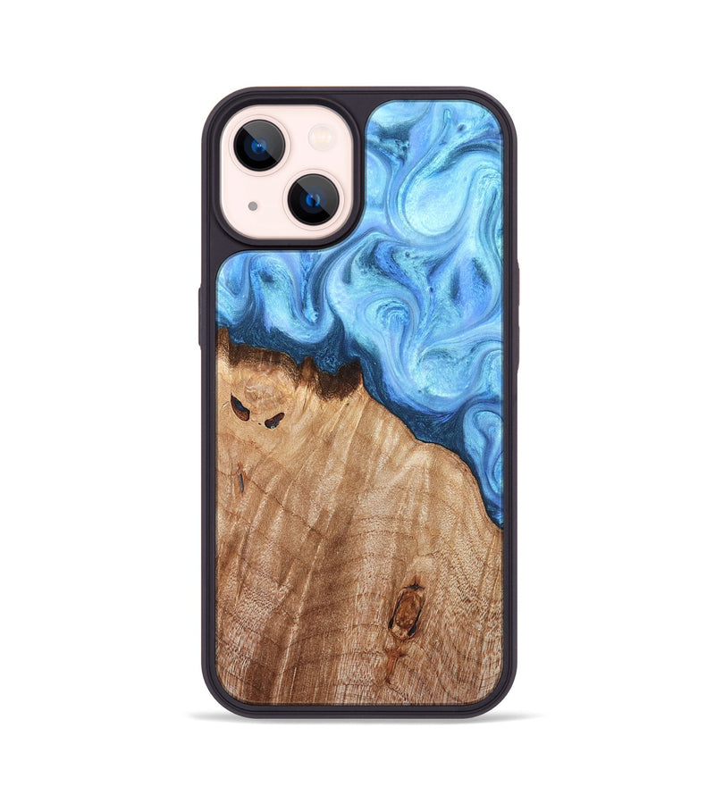 iPhone 14 Wood Phone Case - Raekwon (Blue, 821243)